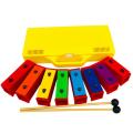 Individual 8 Notes Chromatic Xylophone Glockenspiel Resonator Bells with Yellow Case.