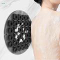 Silicone Shower Foot Back Scrubber Round 11.8inch with Suction Cups Foot Cleaning Multifunctional Bathing Supplies Wall Mounted Massage Pad.