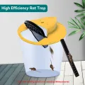 Reusable Smart Mouse Rat Trap  Plastic Flip  Slide Bucket Lid  Mouse Trap Humane Or Lethal   Auto Reset Door Style Multi Catch（Yellow）. 