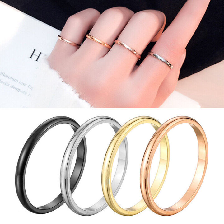 Fashion%20Simple%202mm%20Stainless%20Steel%20%20Ladies%20Smooth%20Fine%20Thin%20Finger%20Ring%20-%20Image%205