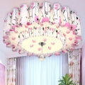Romantic Pastoral Master Bedroom Light Warm PinkledCeiling Light Creative Wedding Room Lamps Princess Girl Room Light.