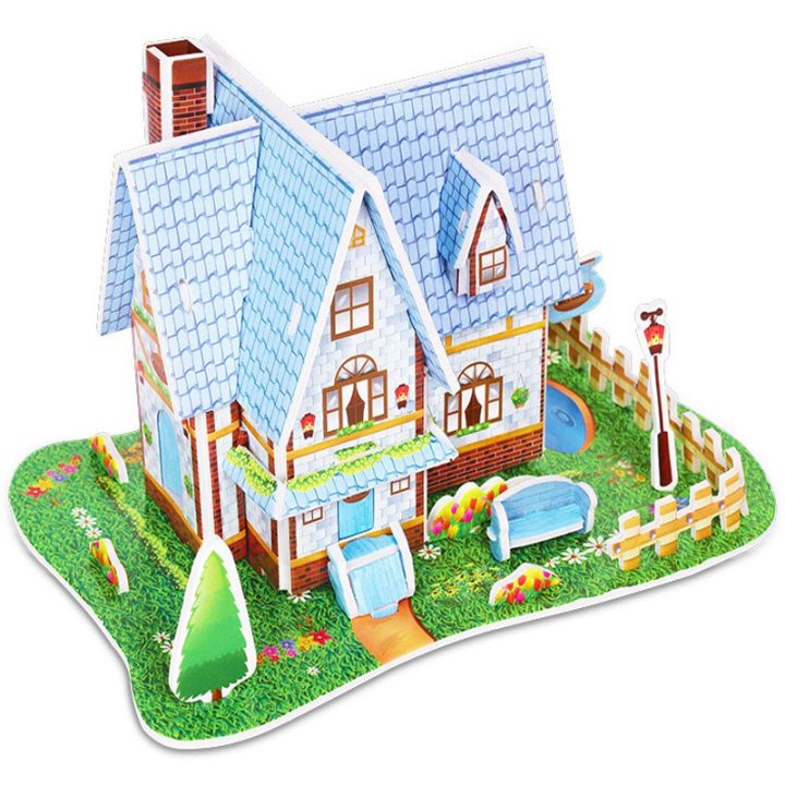 3D%20DIY%20Puzzle%20Jigsaw%20Baby%20Toy%20Kid%20Early%20Learning%20Castle%20Construction%20Pattern%20-%20Image%204