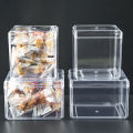 Transparent Display Box Acrylic Boxes With Cover Jewelry Organizer Gift Packing Case Food Candy Storage Container.