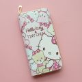 Sanrio Hello Kitty Purse Long Zipper Texture Student Card Bag Large Capacity Coin Purse Kawaii KT Cute Bank Card Bag Storage Bag.