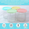 4 PCS Ice Cream Maker Creami Pints and Lids Replacement Parts As Shown for Ninja NC500 NC501 Series.