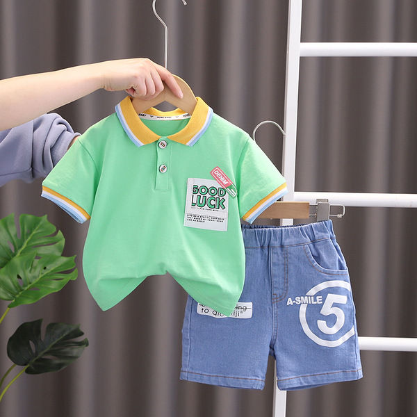 kids%20T-shirt%20with%20pant%20Children's%20summer%20new%20suit%20boys'%20casual%20polo%20shirt%20short%20sleeve%20denim%20shorts%20fashionable%20printed%20cotton%20two-piece%20set%20-%20Image%203