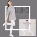 Ladies Solid Color T-Shirt Short Sleeve Crew Neck Top for Women.
