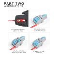 1 Input 2/3/4/5 Output Splitter Quick Spring Splicing Wire Connl ector Electric Cable Terminal Block Push In With Operation Lever. 