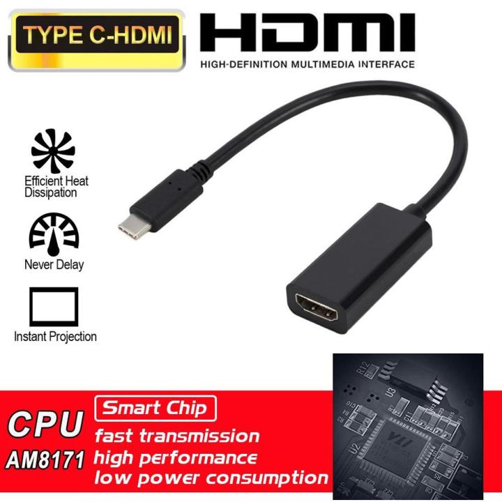 USBC Type C To HDMI Cable TV AV Adapter Mobile Phones Tablets HDTV