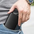 Anti Rfid Magnet Men Wallets Carbon Fiber Card Holder Slim Wallets Money Bag Purse Male Smart Magic Black Wallet for men Walet. 