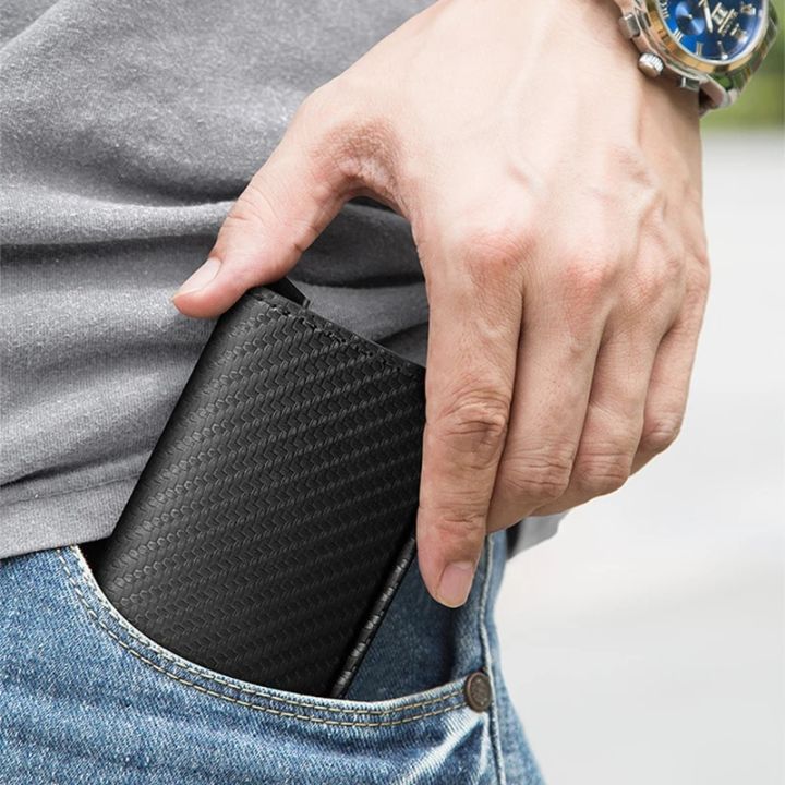 Anti%20Rfid%20Magnet%20Men%20Wallets%20Carbon%20Fiber%20Card%20Holder%20Slim%20Wallets%20Money%20Bag%20Purse%20Male%20Smart%20Magic%20Black%20Wallet%20for%20men%20Walet%20-%20Image%203