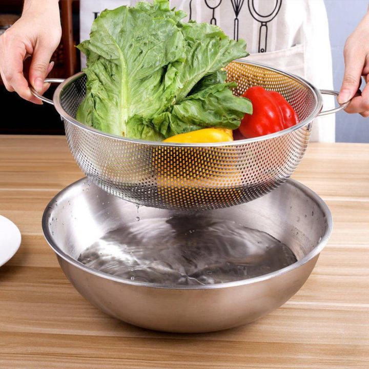 6pcs Beautiful Vegetable Strainer Sifter Colander Set Kitchen