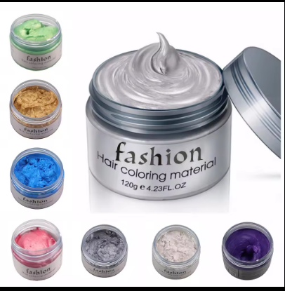 Pretty Cowry Hair Mud Wax Natural Grey Red Green Blue Purple Yellow White Fashion Hair Dye Coloring Material