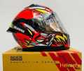 Vega Bolt Bunny Glossy Orange full face helmet with dual certification.. 