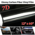 7D Glossy Carbon Fiber Vinyl Film Car Interior Wrap Stickers 12 inch. 