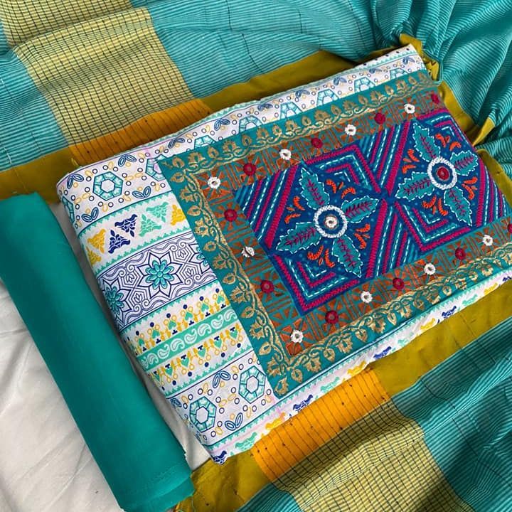 Aarong Slub Cotton Three Piece Set