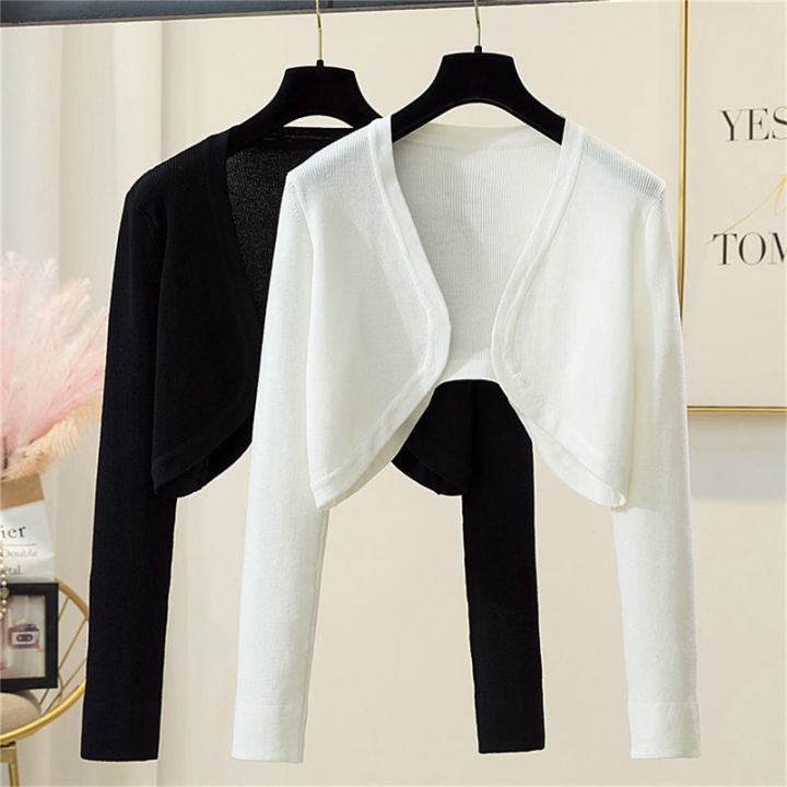 Women Shrugs Solid Elegant Breathable Leisure Cardigans Korean Style All-match Shawl Tops Cologo