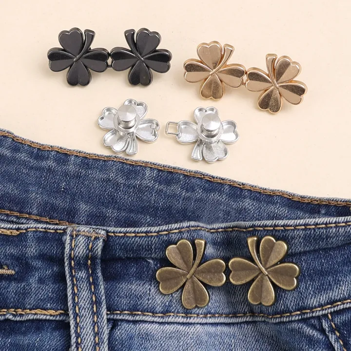 Staple-free%20Four-leaf%20Clover%20Trousers%20Waist%20Button%20Buttons%20Fixed%20Clothes%20Jumper%20Brooch%20Women's%20Accessories%20-%20Image%203