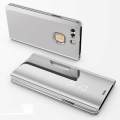 For Huawei P9 Mirror Plating Hard PC -PU Leather Translucent Standing View Case Cover. 