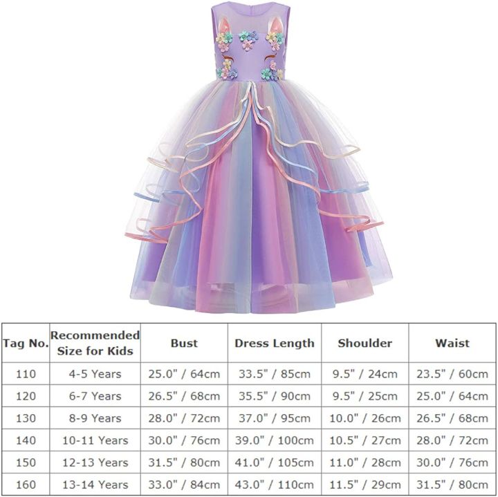 Girls%20Rainbow%20Unicorn%20Dress%20Flower%20Ruffle%20Tulle%20Tutu%20Princess%20Cosplay%20Dress%20Up%20Elegant%20Wedding%20Birthday%20Long%20Party%20Gown%20with%20Headband%20Sleeveless%20Fancy%20Costume%20-%20Image%203
