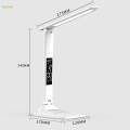 Table Lamp LED Desk Lamp with Clock Date Temperature Adjustable Eye Protection Touch Control Reading Lamp for Living Room Bedroom Study Home , Plug in. 