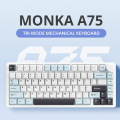 MONKA A75 Aluminum Tri-Mode Wireless Mechanical Keyboard. 