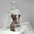 Leopard Printed Tops Women's Long Sleeve T-Shirt Casual Loose Fit Animal Print Blouse for Autumn. 