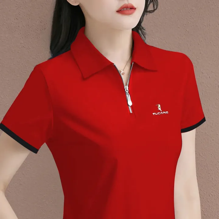 Leak%20Picking~Tail%20Single%20Big%20Label%20Cutting%20Counter%20Withdraw%20Foreign%20Trade%20Western%20Style%20Zipper%20FashionPOLOLadiesTT-shirt%20-%20Image%207