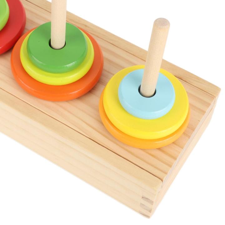 Wooden Sorting Stacking Toys For Boy Girl Educational Geometric Stacker New
