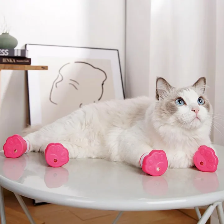 Useful%20Cat%20Shoes%20Anti-Shedding%20Open%20Design%20Pet%20Cat%20Kitten%20Paw%20Nail%20Boot%20Breathable%20Cat%20Foot%20For%20Home%20-%20Image%202