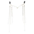 Waterdrop Hairband Exquisite Chinese style Long Forehead chain Face curtain Hanfu hair accessories for Wedding Party Costume Traditional Chinese attire Fashion accessory.