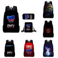 Ready Stock !!! Poppy Playtime Backpack Huggy Wuggy Kissy Missy Back To School Bag Pencil Case.