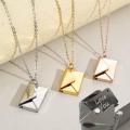 Envelope Necklace Love You Secret Message Love Letter Pendant Necklaces for Girl Gifts Jewelry.