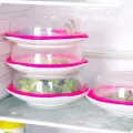 Microwave Oven Plate Cover Splatter Guard Non Stick Plastic Clear Dish Lid Food Cover Hob Dust Cover Lid (1 PC) - Kitchen Accessories - Pitha Maker.