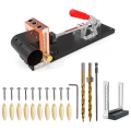 1Set Pocket Screw Jig Woodworking Tool Professional Jig Kit with 3 Drilling Hole Tools. 