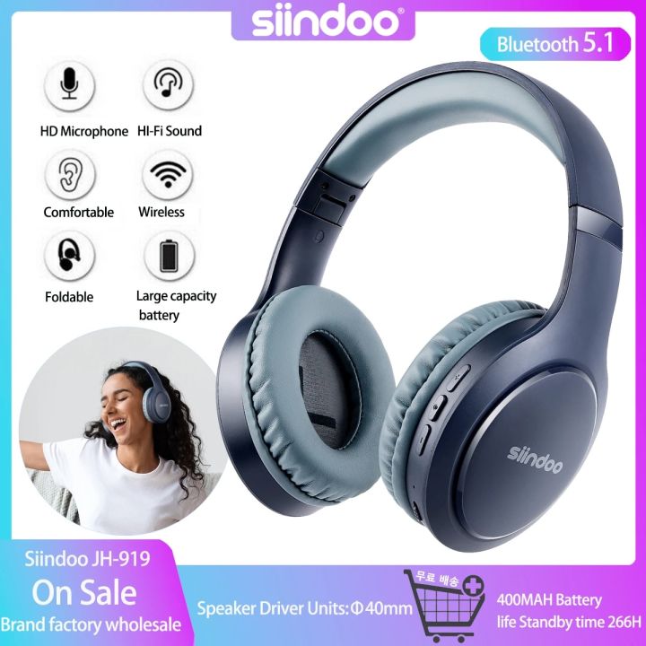 Siindoo Stereo Super Bass Folding Headphones Wireless Siindoo
