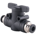 6mm Push Connect Valve Ball Valve 6mm Air Flow Control Valve Quick Connect Valve Tube Fittings 3 Pack Easy Install Easy to Use.