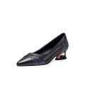 women classic pointed toe pu leather slip on high heel shoes lady cool black office heel pumps zapatos de mujer a6512. 