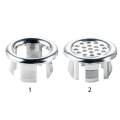 Sink Round Overflow Spare Cover Tidy Chrome Trim Bathroom Ceramic Basin Overflow Ring. 