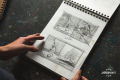 Premium A4 & A5 Sketchbook for Charcoal, Oil Pastel & Fountain Pens 30 sheets Paper with Spiral Binding. 