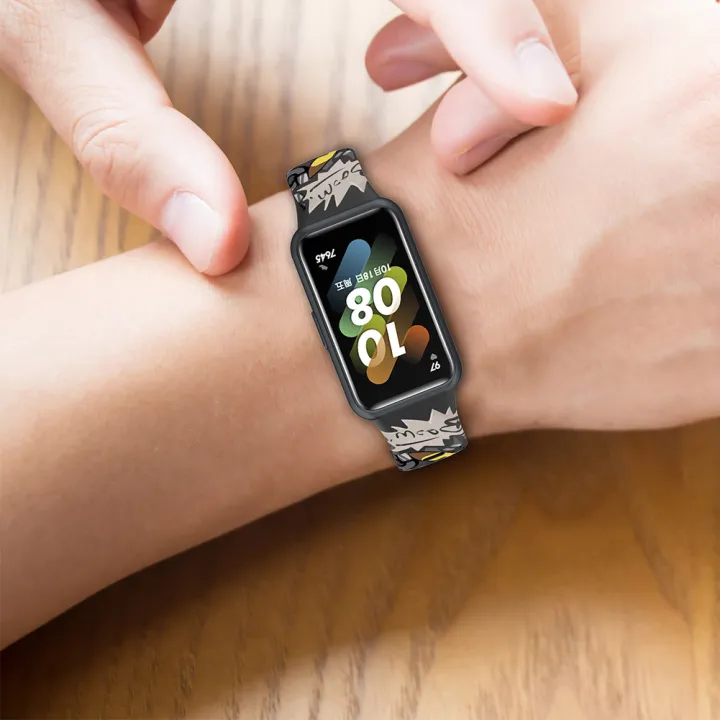 Colorful%20Printing%20Watch%20Strap%20Soft%20Replacement%20Wristband%20Adjustable%20Watchband%20Compatible%20For%20Huawei%20Band%207%20-%20Image%208