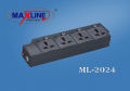 Maxline 4 Gang Multi Extension Socket Model: ML-2024-5 Miter Wire (15 Fit/hand Long Wire). 