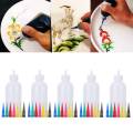 5pcs 50CC Needle Tip Applicator Cake Decorating Art Bottle Condiment Dispenser Glue Squeeze Bottle for Oil DIY Craft Painting. 