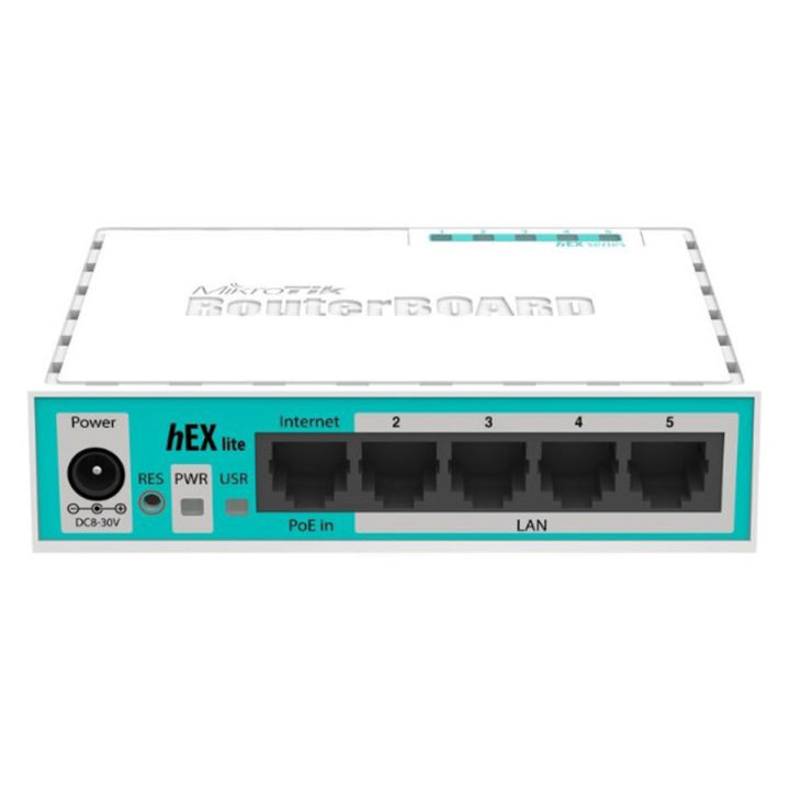 mikrotik hex rb750r2 lite 5x ethernet, 850mhz cpu, 64mb ram, routeros l4