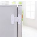 2 Pcs Lock Cabinet Drawer Door Fridge blockers Plastic Lock For kids safety- Refrigerator Safety Lock. 