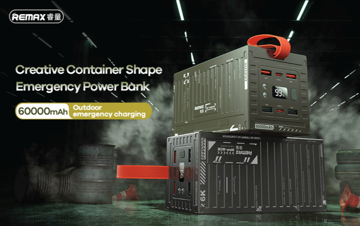 REMAX%20-%20RPP-609%20PRO%20Container%20Series%20PD+QC%20Fast%20Charging%2060000mAh%20Power%20Bank%20(%2020W+22.5W%20)%20With%20Troch%20Light%20-%20Grey%20-%20Image%204