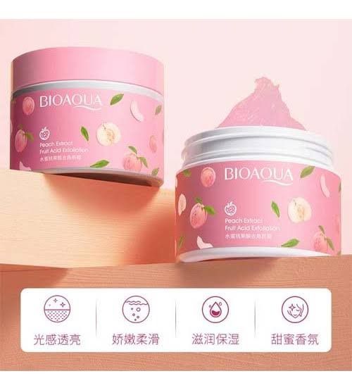 BIOAQUA%20Body%20Neck%20Legs%20Back%20Peach%20Extract%20Fruit%20Acid%20Exfoliation%20Cream%20Scrub-%20140Gm%20-%20Image%202