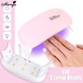Monja 6W Nail Art Dryer LED UV Lamp Portable Micro Nail Art UV Varnish Curing Machine For Home Use USB Charging Manicure Tool. 