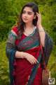Chanderi Silk Digital Printed tassel Saree Soft and comfortable 13+1.5 Hand Saree For Women with blouse pis.