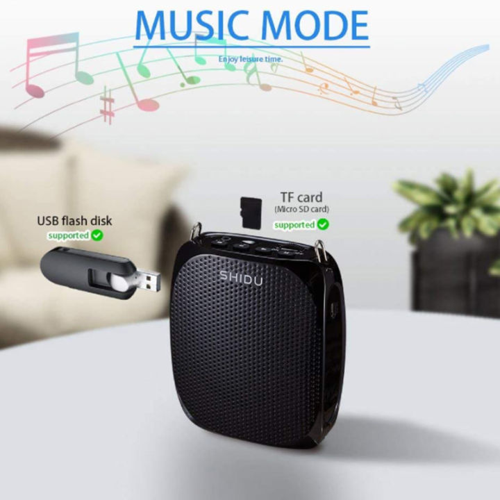 SHIDU%20Class%20D%20Voice%20Amplifier%20Wired%20Microphone%20Mini%20Audio%20Portable%20Speaker%20Natural%20Stereo%20Sound%20Loudspeaker%20for%20Teacher(Black)%20-%20Image%206